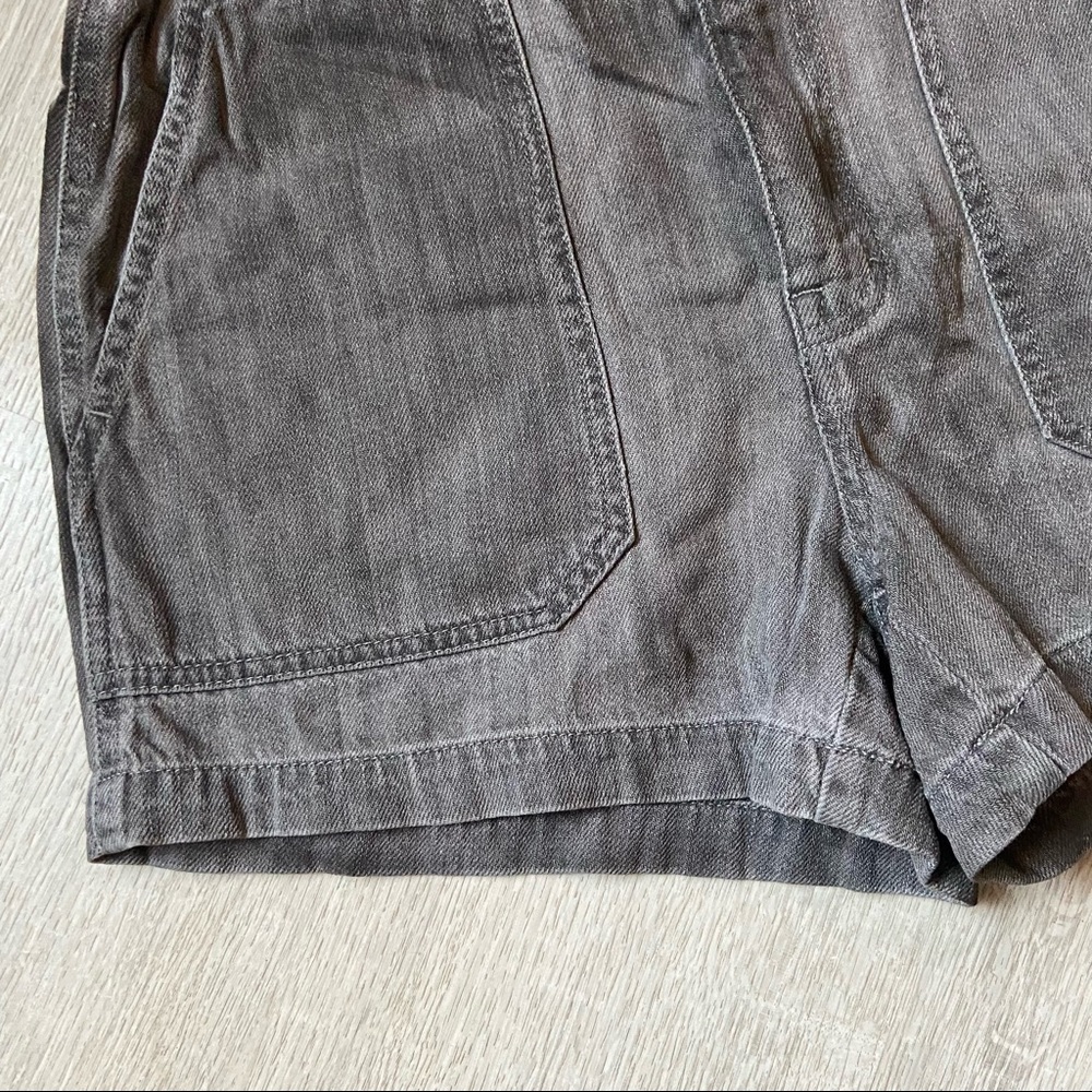 Madewell Denim Snap-Belt Paperbag Shorts Pale Grey - Picture 5 of 16